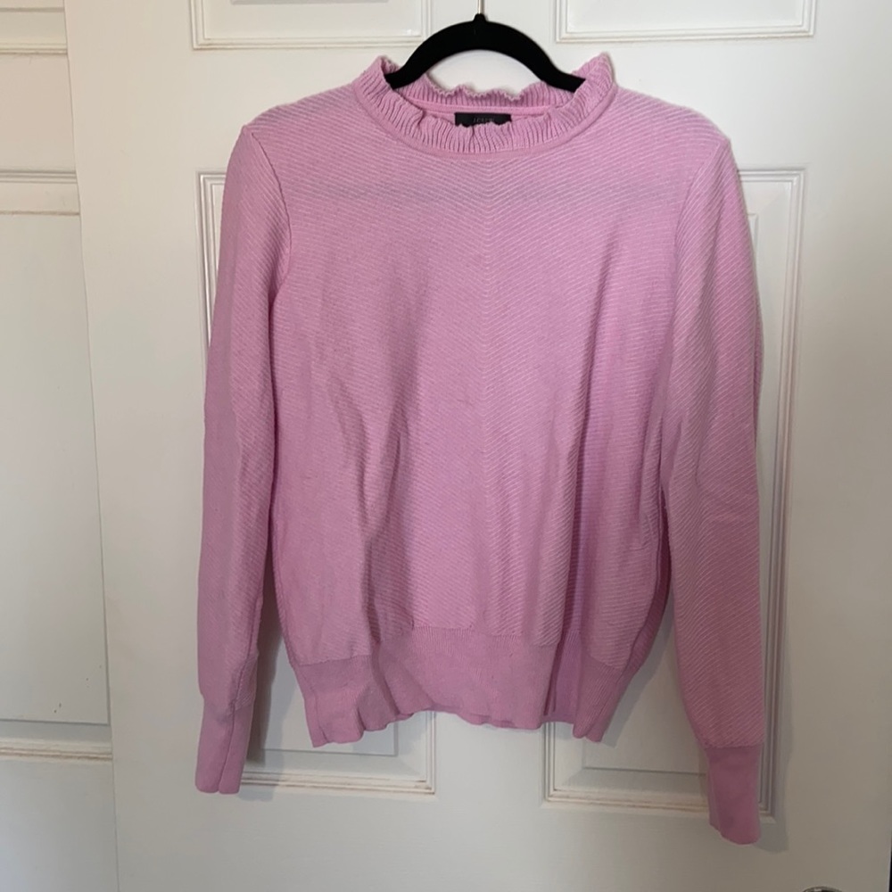 J Crew Ruffle Neck Sweater